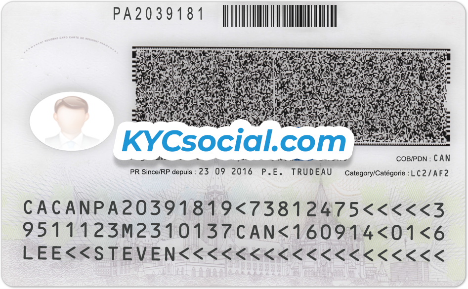 Phôi Căn Cước Canada