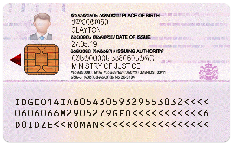 Phôi Georgia ID Card